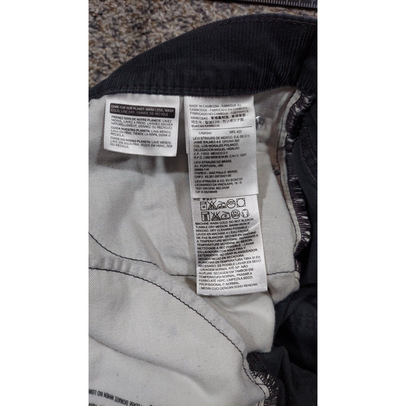 Levis Corduroy Pants Adult 32x29 (33x28 Actual) 514 Slim Straight White Tag - Picture 4 of 8